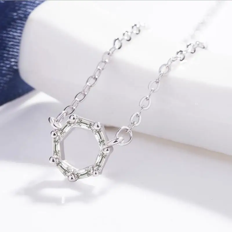 Everoyal Блестящий Цирконий круглый кулон для девочек ожерелье ювелирные изделия