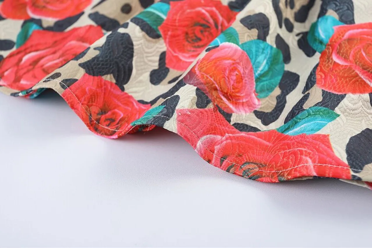 Детская одежда для маленьких девочек жаккардовое платье с цветочным узором на