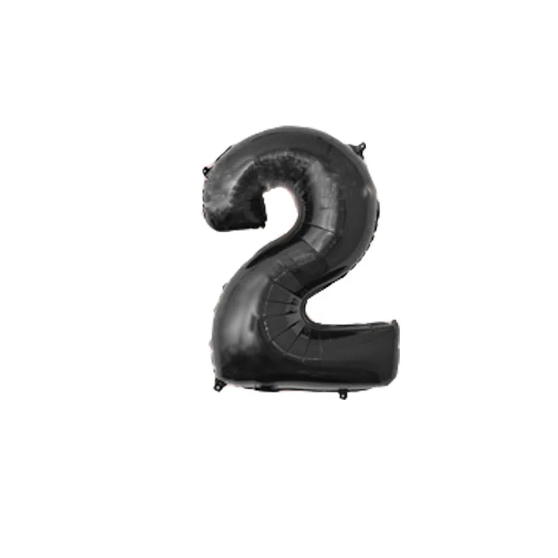 32 дюймов черный цифра Фольга шары цифры воздушные на день рождения Декорации