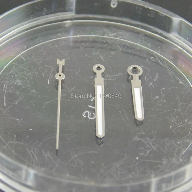 Часы с белыми и серебряными стрелками зеленые светящиеся стрелки подходят для