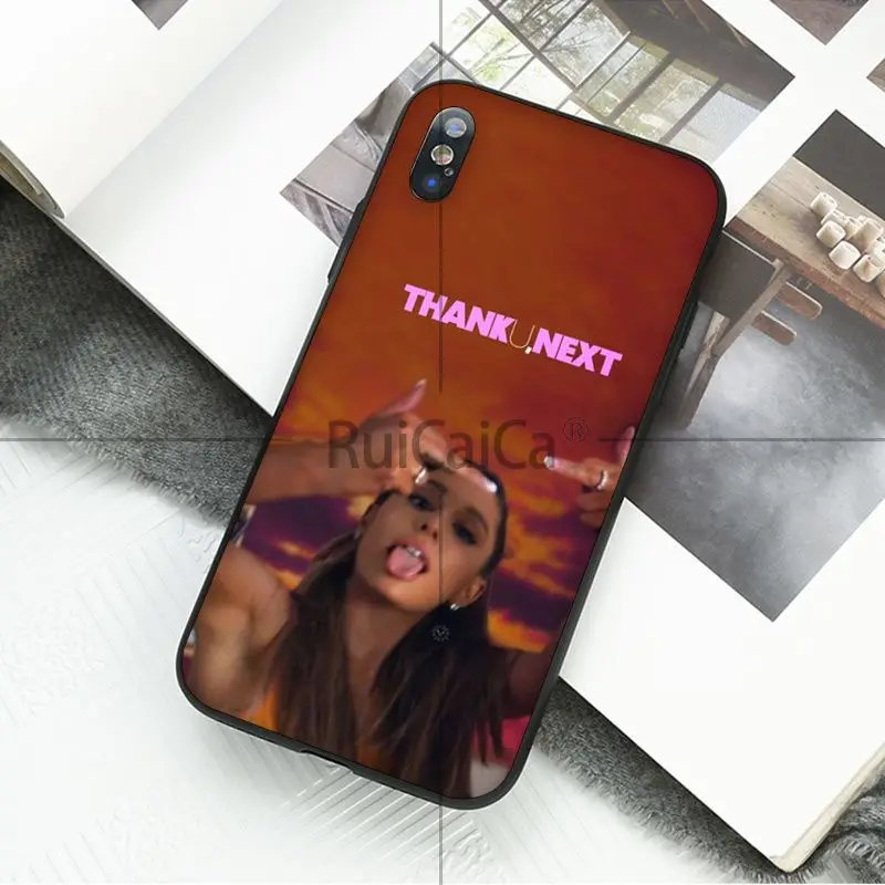 Ruicaica спасибо Next певица Ариана Гранде мягкий силиконовый черный чехол для