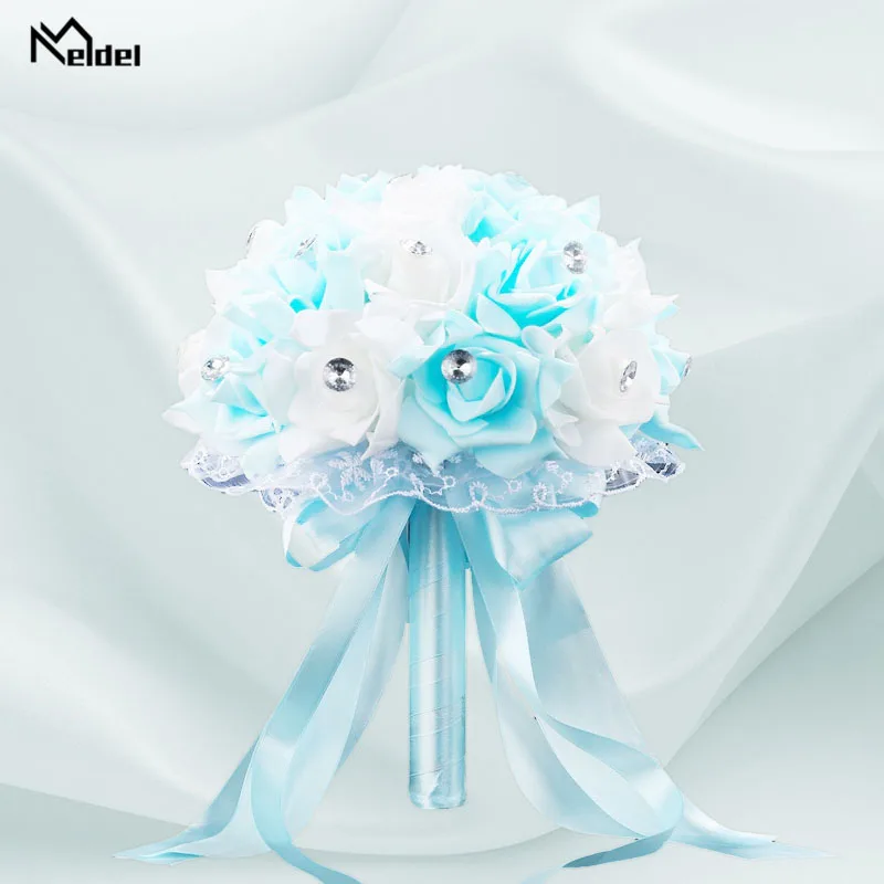 Свадебный букет Meldel для невесты цветок подружки искусственная Роза цвета