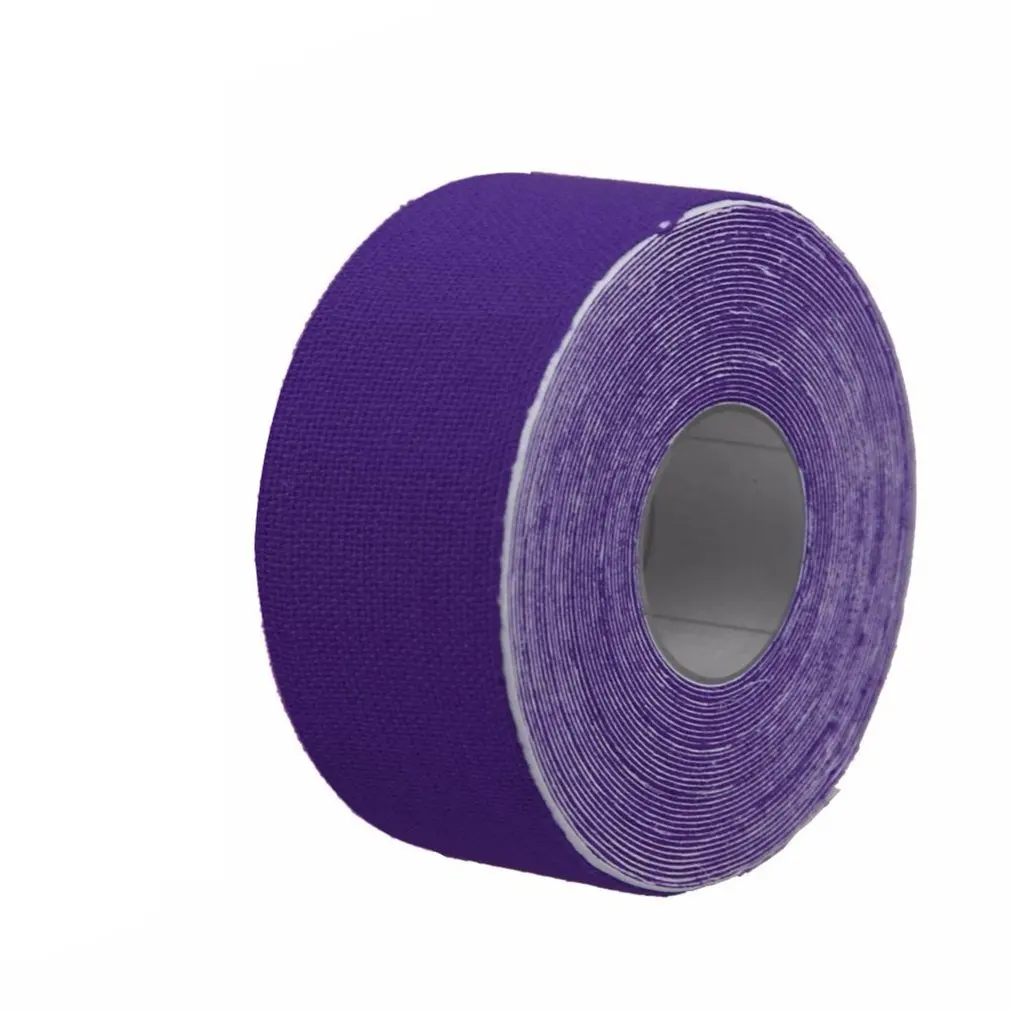 purple 2,5 см* 5 м эластичная повязка кружевная тесьма при спортивных травмах защита от растяжений кинезиологические ленты - Цвет: purple