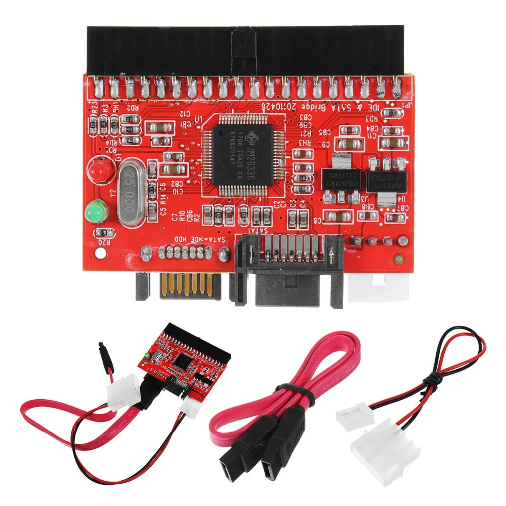 Высокоскоростной адаптер 3 5 IDE SATA ATA 100/133 HDD конвертер с кабелем кабель питания для