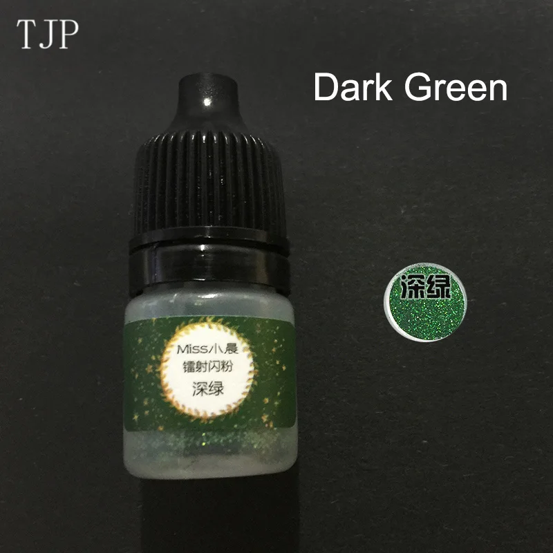 14Dark Green 18 цветов лазерный Блеск порошок бутылка блеск пыли УФ смолы эпоксидной смолы для ювелирных изделий DIY - Цвет: 14Dark Green