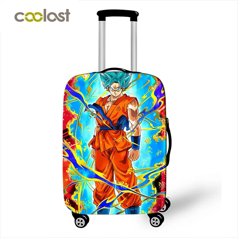 Аниме Dragon Ball багажный Защитный чехол Аксессуары для путешествий Saiyan Goku Vegeta эластичный чехол для чемодана с защитой от пыли для 18-28 дюймов - Цвет: XT QLZ24