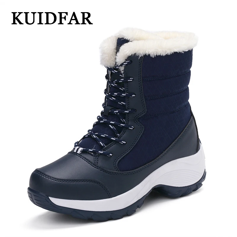 KUIDFAR/Женская обувь; коллекция года; женские ботинки; теплые зимние ботинки; botas; хлопковая Водонепроницаемая зимняя обувь; модные зимние ботинки