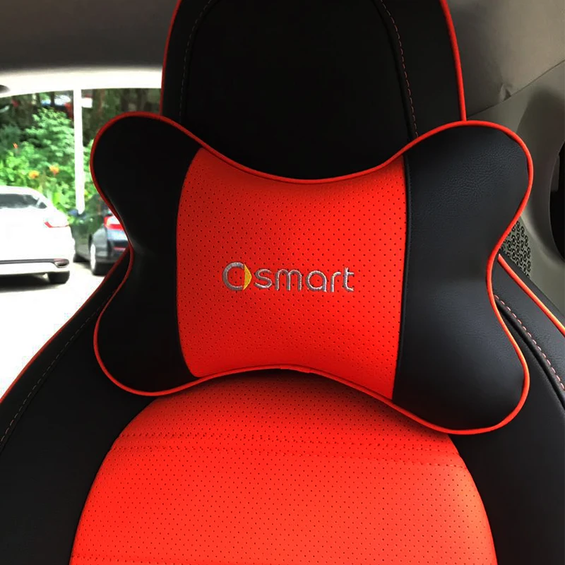 Автомобильный интерьер PU кожаный подголовник для smart 453 450 451 fortwo forfour головка из вспененного материала подушка для шеи