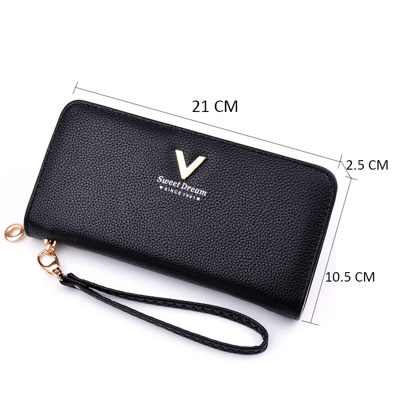 Wallet Female Ladies Purse Women Carteira Coin Holder Card Money Bag Leather Mobile Handy Long Large Zipper Perse Woman | Багаж и сумки
