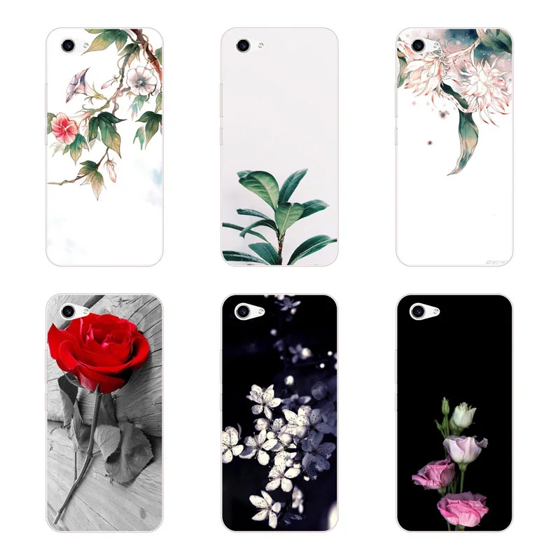 for vivo y81 Case Silicon flowers Painting Soft TPU Back Cover Protect Phone cases shell |