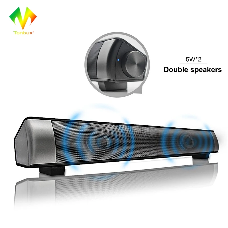Tonbux беспроводной Bluetooth динамик канал 2 0 TV 3 5 мм Aux tf карта светодиодная подсветка 10