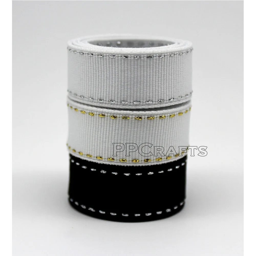 

Stitch Grosgrain Ribbon 3/8" 9mm 5/8"16mm 7/8"22MM 1" 25mm White Red Black