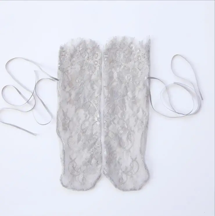 grey lace socks Винтаж Ретро цветочные прозрачные короткие носки для женщин Шаблон ресниц рюшами Оборками Harajuku милые леди белый принцесса свадебный танец - Цвет: grey lace socks
