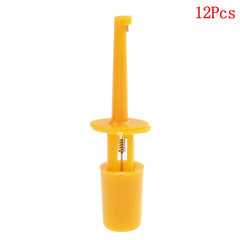 Orange 12pcs Мини 12 шт./10 шт. один тестовый крюк зажим тестовый зонд для электронного тестирования ing IC Grabber большой круглый крокодил зажим крюк тестовый зажим - Цвет: Orange 12pcs