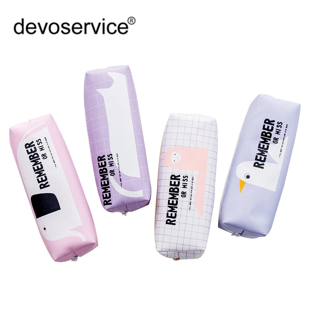 

1 PC Cartoon Octagonal Pencil Bag Kawaii PU Pencil Case School Stationery Supplies Gift Pencilcase Office Tools Cosmetics Case