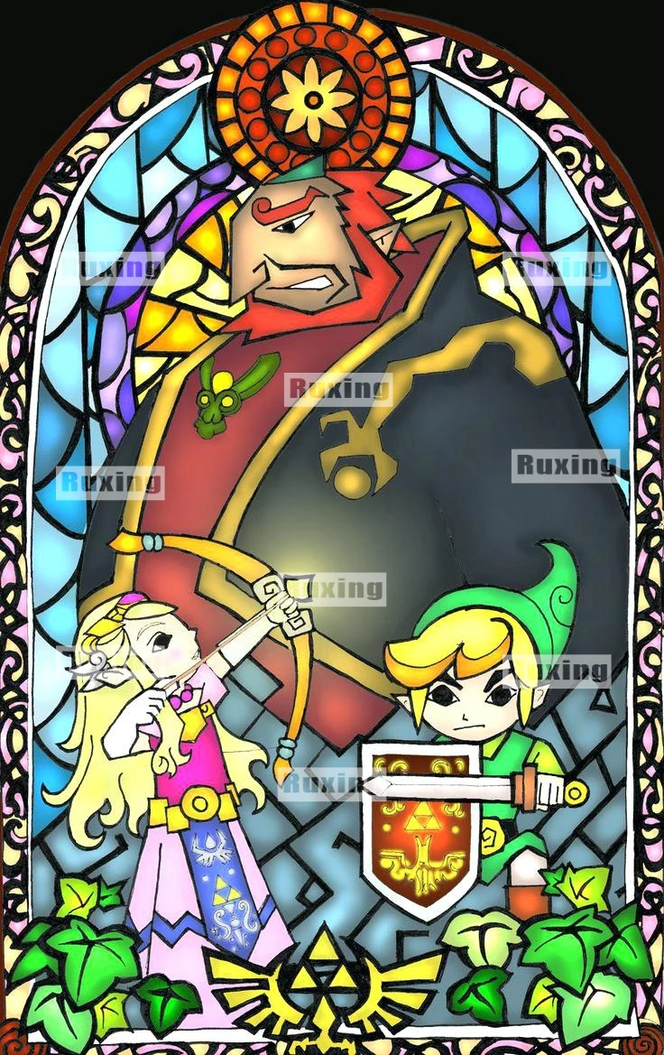 5D DIY Алмазная вышивка legend of zelda wind, мультяшная мозаика, алмазная живопись, украшение для дома, вышивка крестиком, полностью Стразы, подарок - Цвет: 4