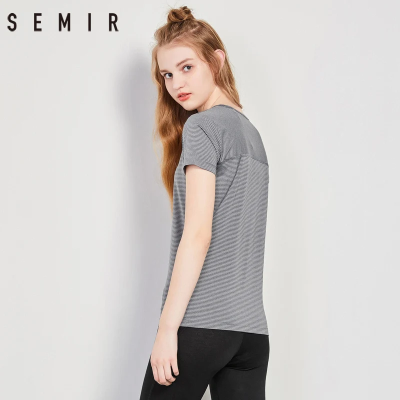 SEMIR Хлопковые женские футболки Летние повседневные Harajuku 2019 футболка Femme Топ