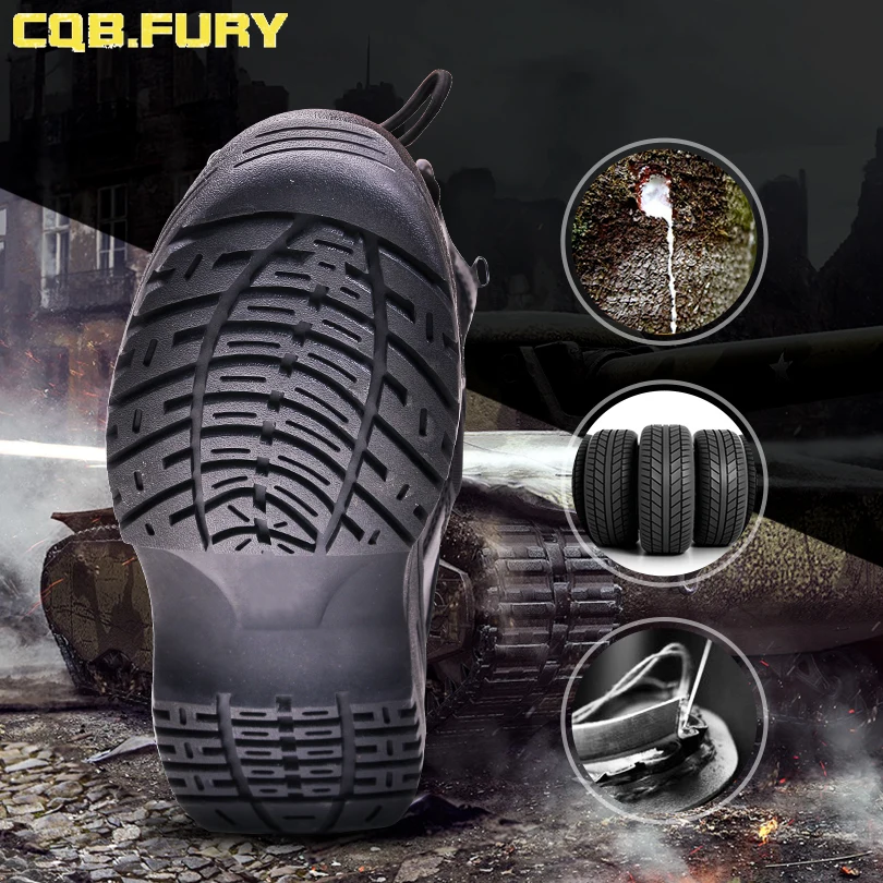 CQB. FURY/летние мужские военные тактические ботинки армейские дышащие ботинки на молнии, однотонные Ботильоны размер 38-46, ZD-Hunter
