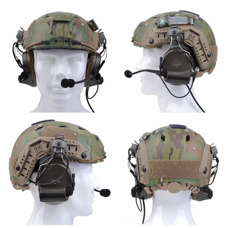 Z-TAC Peltor авиационная тактическая гарнитура Peltor Comtac ii наушники для охоты с адаптером быстрого шлем тактическая гарнитура Z031