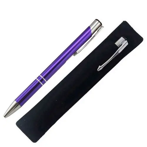 Purple with bag-A 10 шт Персонализированные Выгравированные Металлические Шариковые Ручки Персонализированные Свадебные сувениры Свадебный подарок для шоу индивидуальный рекламный подарок - Цвет: Purple with bag-A