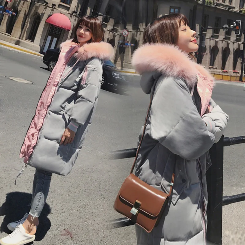 Women Chic Anti season clearance Winter Cotton Long Thickening Over-knee Easy Thin Korean Heavy Cotton-padded Jacket Parkas down | Женская