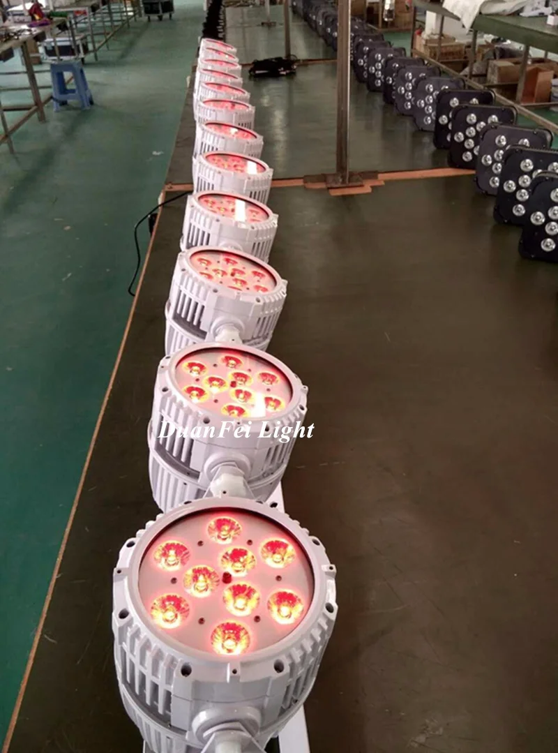 24 lot Waterproof par 64 led 9x18w rgbwa+uv battery wireless can outdoor wedding uplightings | Освещение