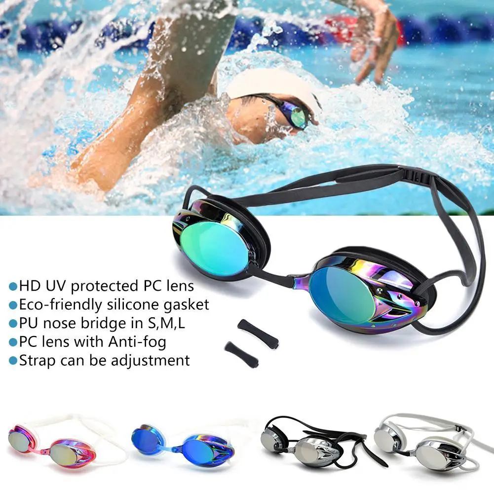 Мужские и женские очки для плавания анти туман УФ защита профессиональные