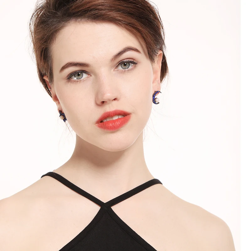 3 цвета синий и золотой красный Асимметричный Кристалл Звезда Луна классические