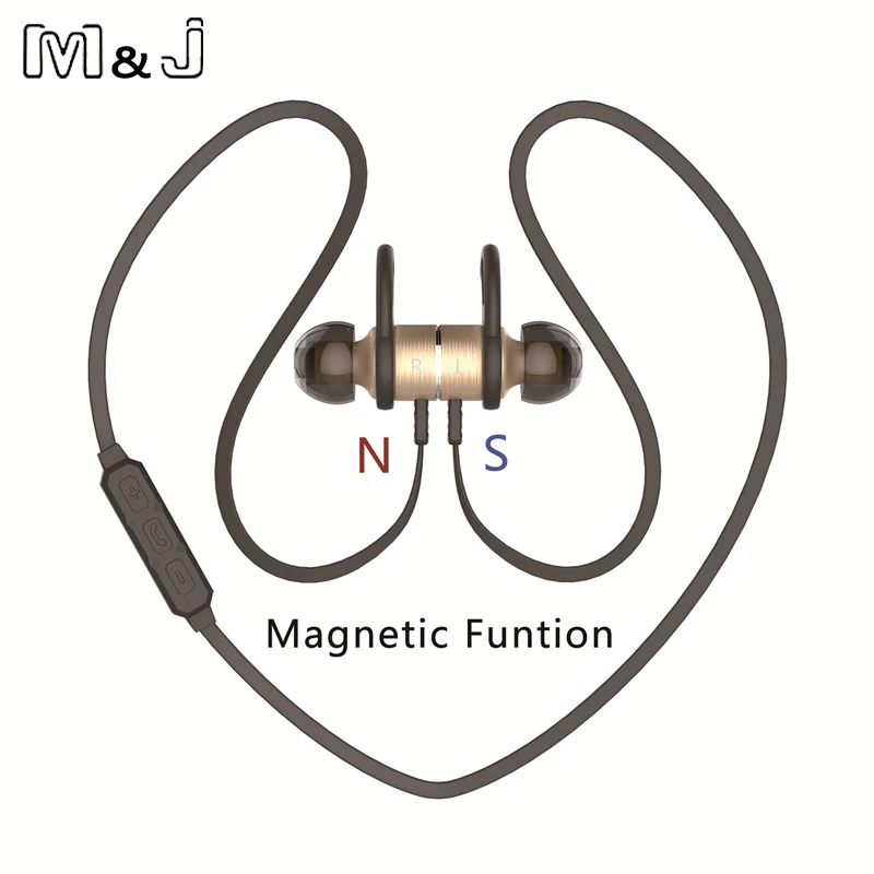 M & J B25 Профессиональный Беспроводной металлические магнитные наушники bluetooth