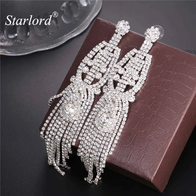 

Starlord Brand Long Charming Chandelier Drop Earrings Party Fashion Tassel Jewelry Statement Dangle Earrings For Women E2376