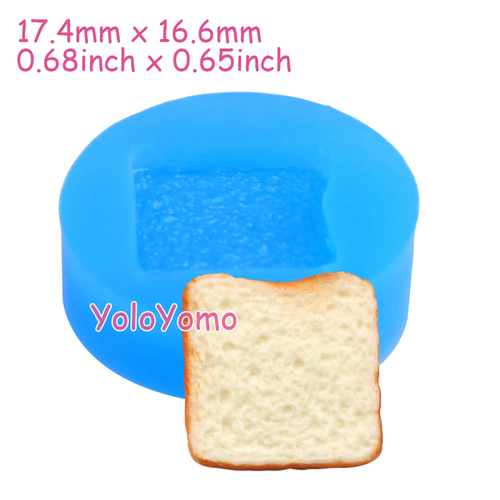 G083YL ломтик хлеба из силиконы штамповый-Шоколад Fondant(сахарная) конфеты амулеты пресс-форм, сохнущая на воздухе форма для полимерной глины