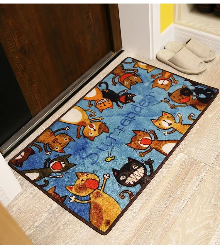 Ковер для спальни с мультяшным котом ковер ванной нескользящий напольный коврик