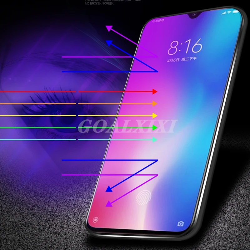 Закаленное стекло с защитой от синего и фиолетового света для Xiaomi Redmi Note 7 6 5 Pro Plus 6A