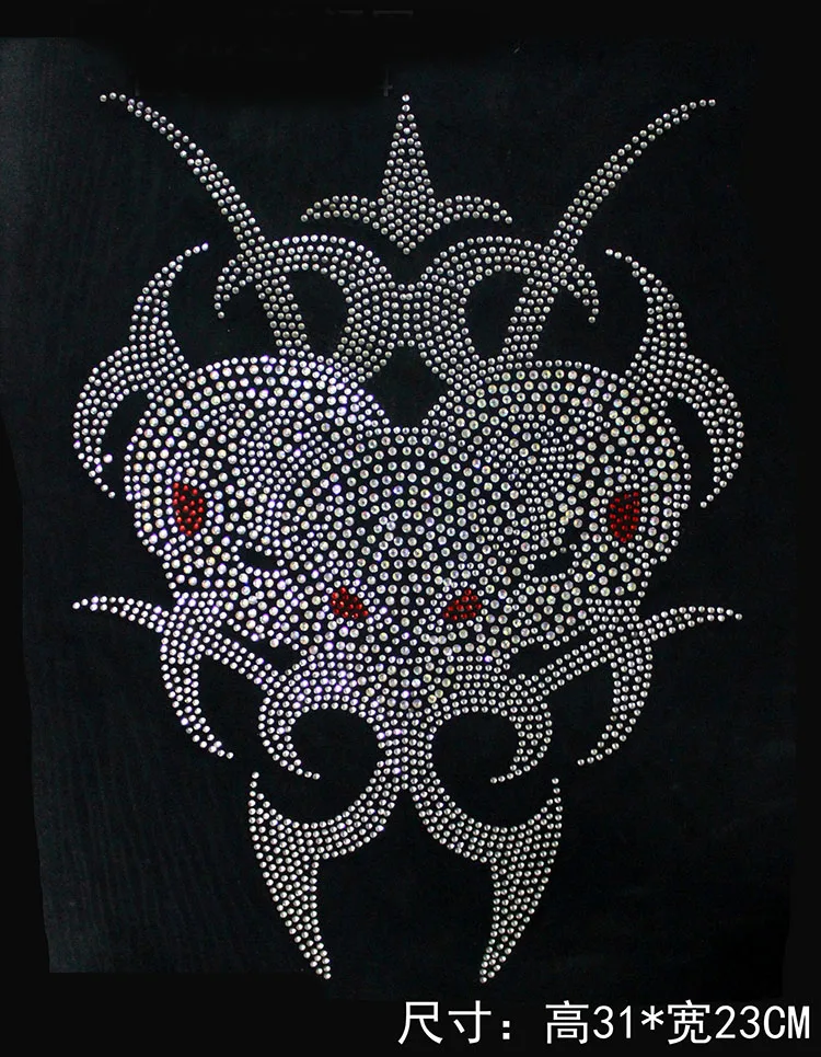 2 шт./лот череп голова горячей фиксации Стразы железные стразы Переводные мотивы |