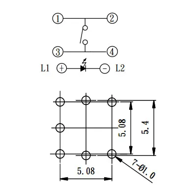 Импортный PB6149L-6 PB6149L-1 6*6*18 мм квадратная кнопка с кнопкой лампы микро сенсорный переключатель зеленый красный белый