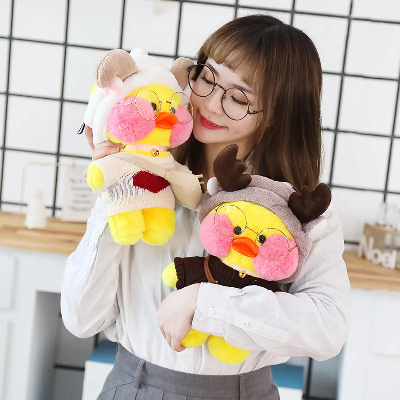 28 см LaLafanfan Kawaii кафе Mimi желтый утенок плюшевая игрушка милые мягкие куклы ролевые Тоторо игрушки "Свинка" подарок на день рождения для детей