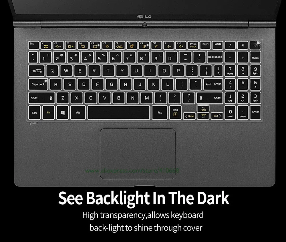 For LG Gram 15Z980 15 15.6 Inch Laptop Keyboard Cover Skin Protector Ultra Thin Dustproof TPU |
