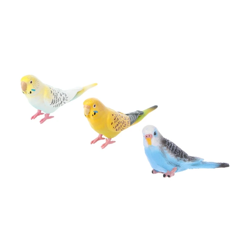 

HBB 1PC Cute Small Parrot Bird Simulation Model House Office Desk Decoration Ornaments PVC Kids Action Toy Figures Collect Gifts