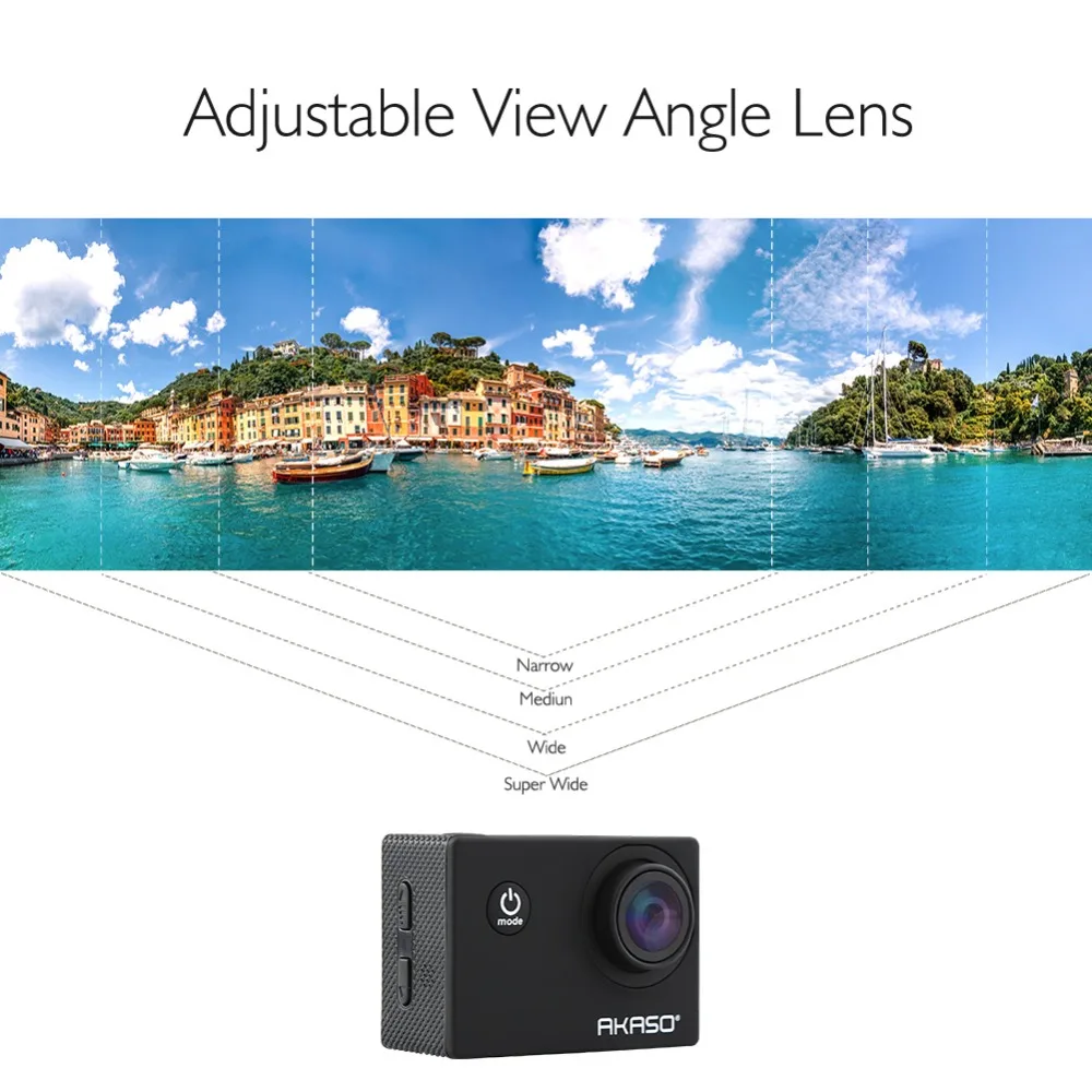 AKASO EK6000 Экшн камера Ultra HD 4 K WiFi 2 0 &quot170D подводный водонепроницаемый шлем Cam