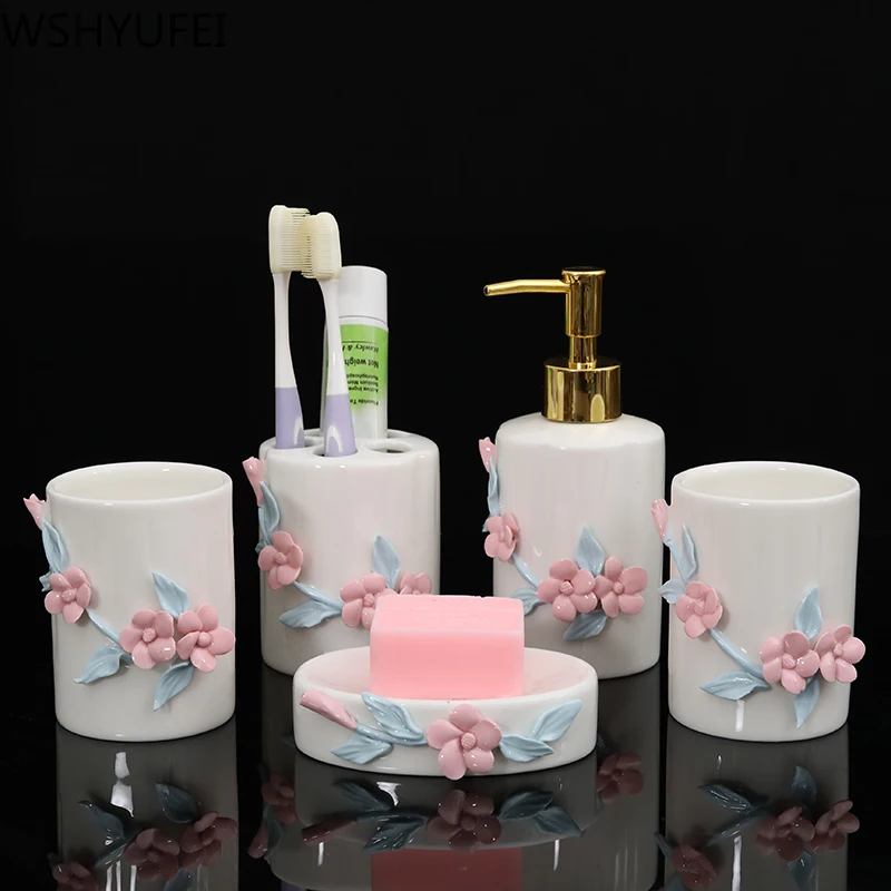 Скандинавский креативный керамический набор для умывания легкая Роскошная пара