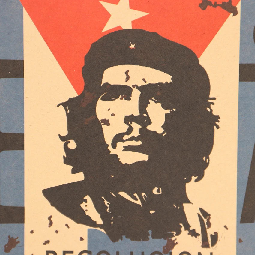TIE LER 2 шт. Che Guevara Ретро плакаты реклама Ностальгический старый декоративный Рисунок для бара винтажная Наклейка на стену 30X15 см