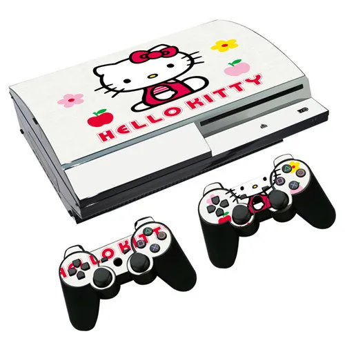 0241 Hello kitty наклейка для PS3 Fat playstation 3 консоль и контроллеры для PS3 Skins Наклейка виниловая пленка - Цвет: 0241