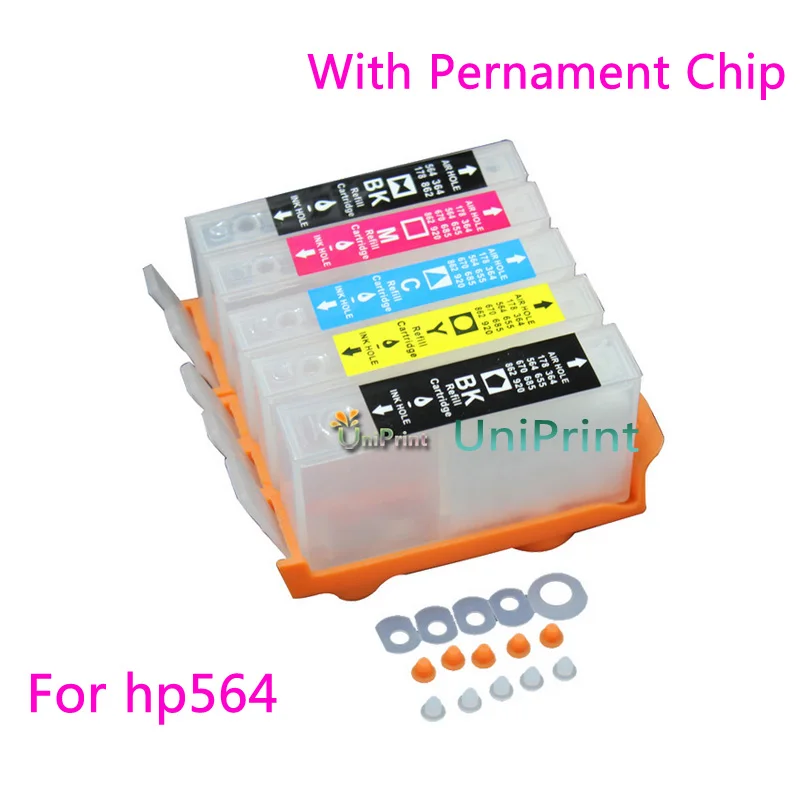 До 5 шт. совместимый для hp564 заправка картридж с дугой C309a C309g C310a C410a 7510 B8550 C5380 C6375 C6380