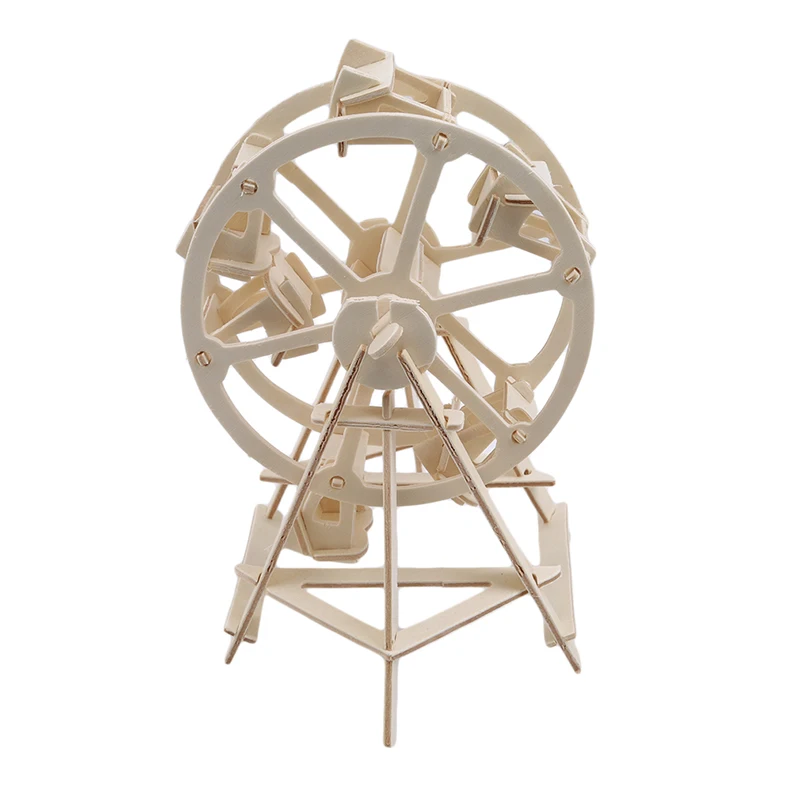 DIY деревянные игрушки 3D колесо обозрения здание головоломка игра сборка игрушка