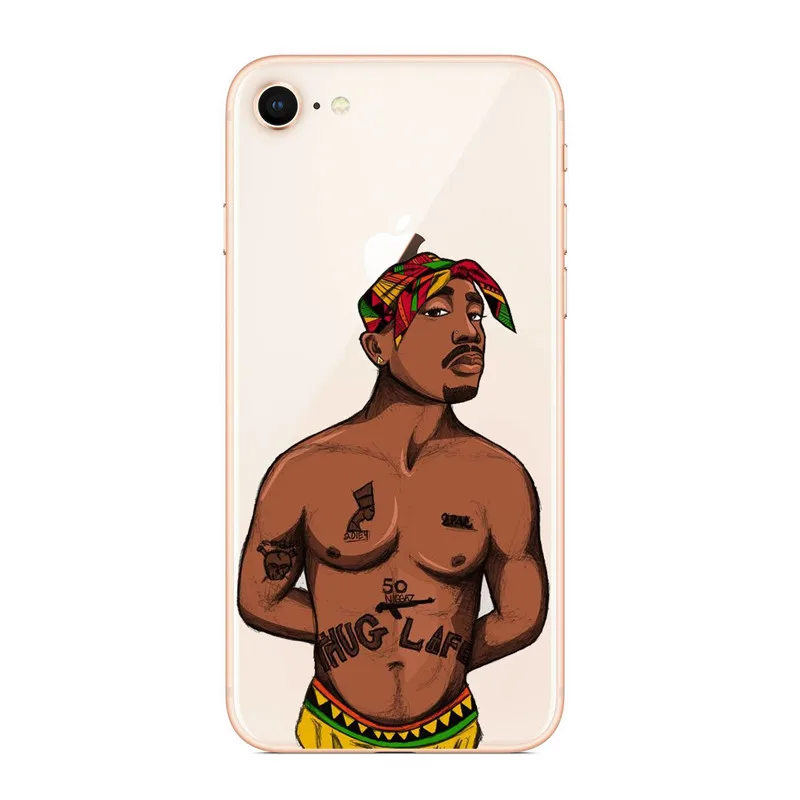 2Pac Tupac Amaru Shakur Makaveli чехол для iPhone 8 XS Max 7 6 6splus X 5S SE Мягкий силиконовый