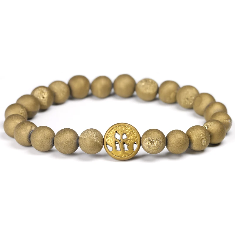 Браслет из натурального бамбукового камня цветной браслет кварцевых бусин для