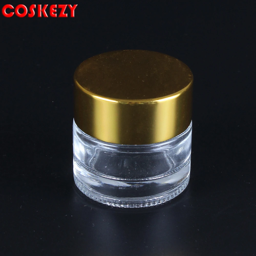 Мини стеклянные косметические баночки 5g ясный стеклянный Опарник или контейнер