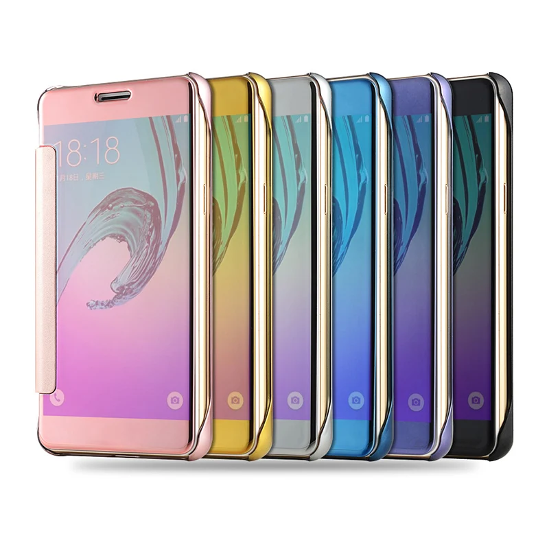 Чехол для Samsung Galaxy S9 S8 S7 Edge S6 зеркальный прозрачный чехол-книжка S5 C5 C7 Note 8 кожаный