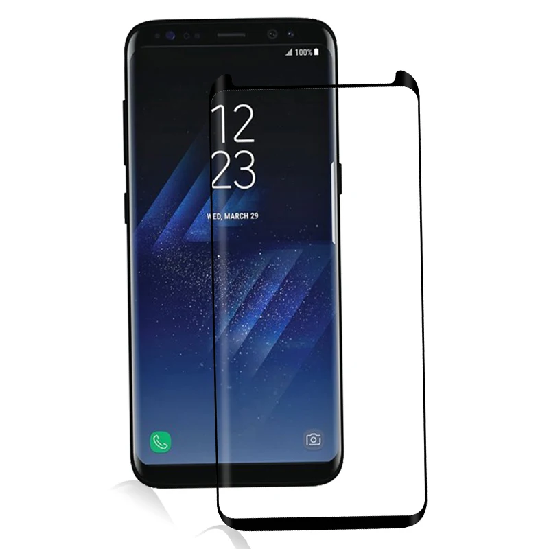 For Galaxy S8 Plus Eqvvol чехол, 3D изогнутое закаленное стекло, Защита экрана для samsung Galaxy S9 S8 Plus Note 8, полное покрытие, защитный - Цвет: For Galaxy S8 Plus