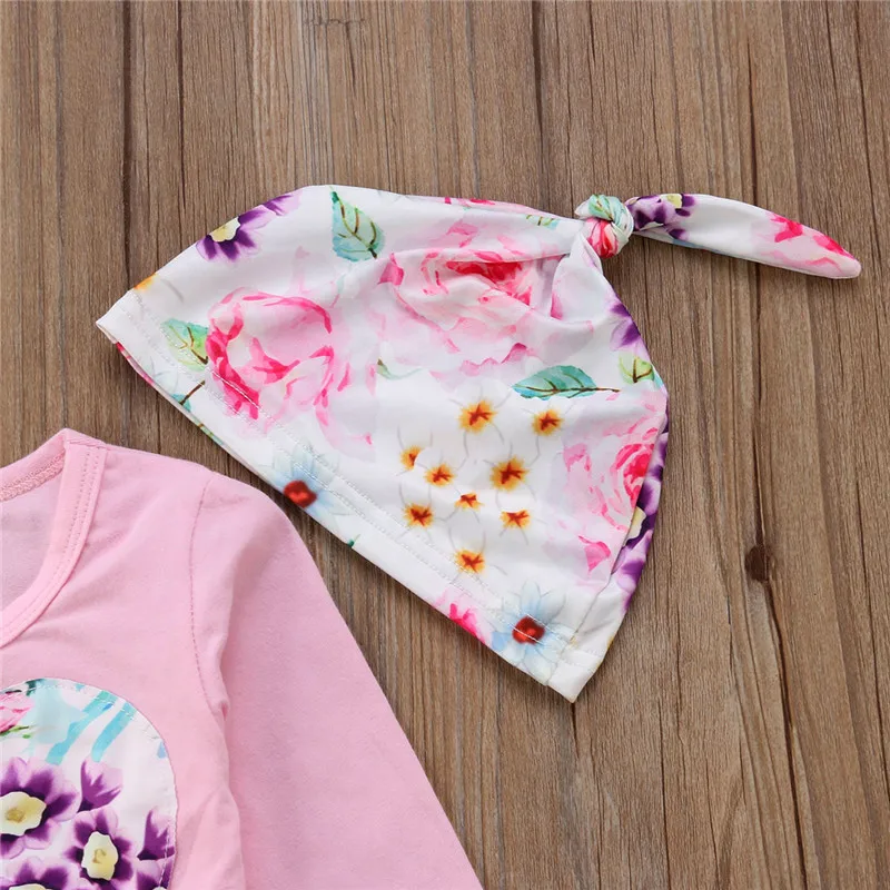 Pudcoco/3 шт. повседневный осенний хлопковый комплект одежды для маленьких девочек